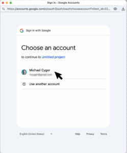 Choose an account